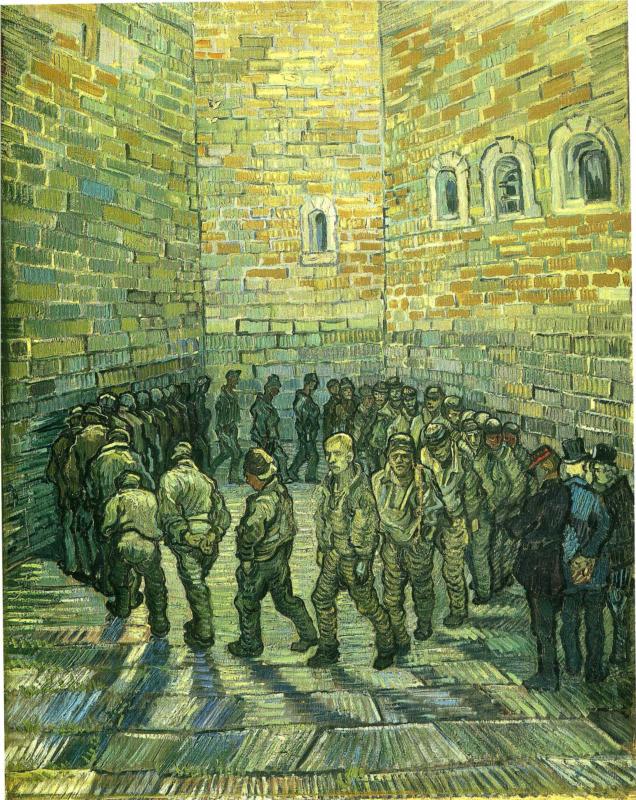 Prisoners Exercising (Prisoners Round), 1890 - Van Gogh Painting On Canvas